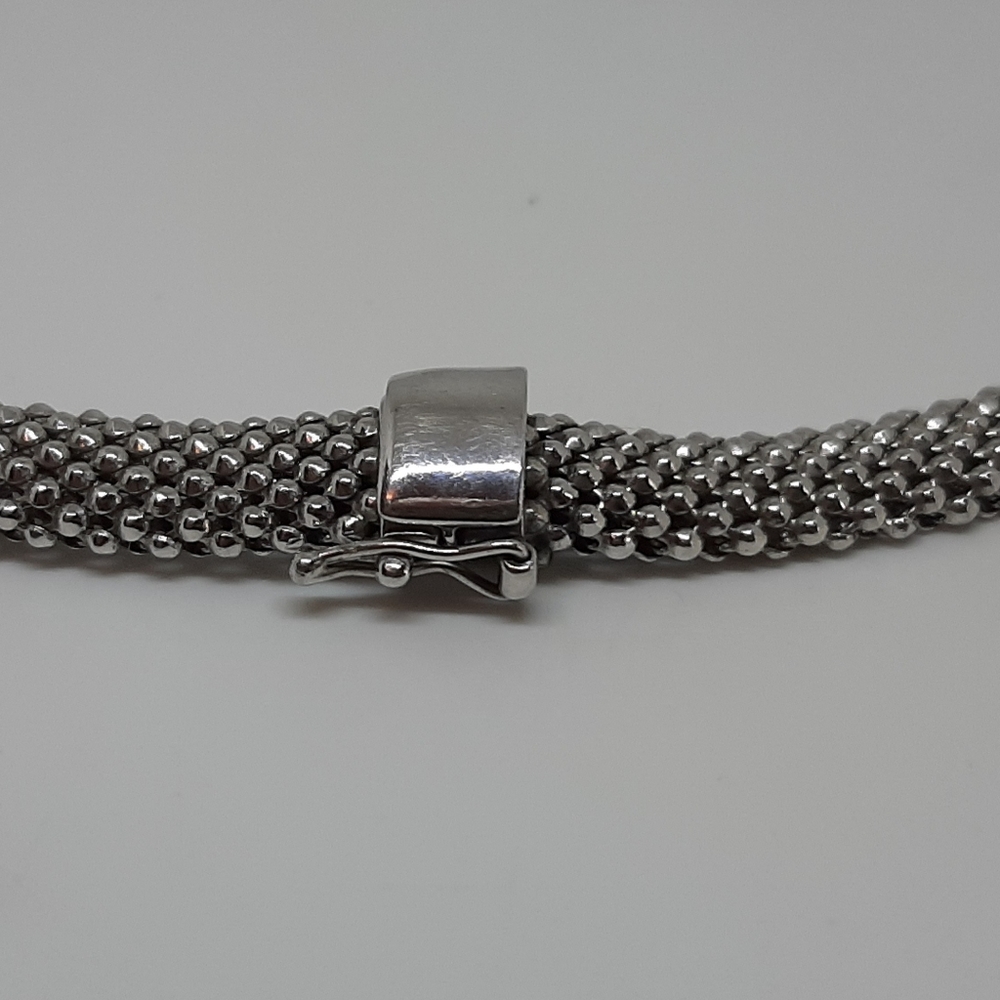 Vintage Italian Crafted Sterling Silver Necklace - Picture 3 of 8